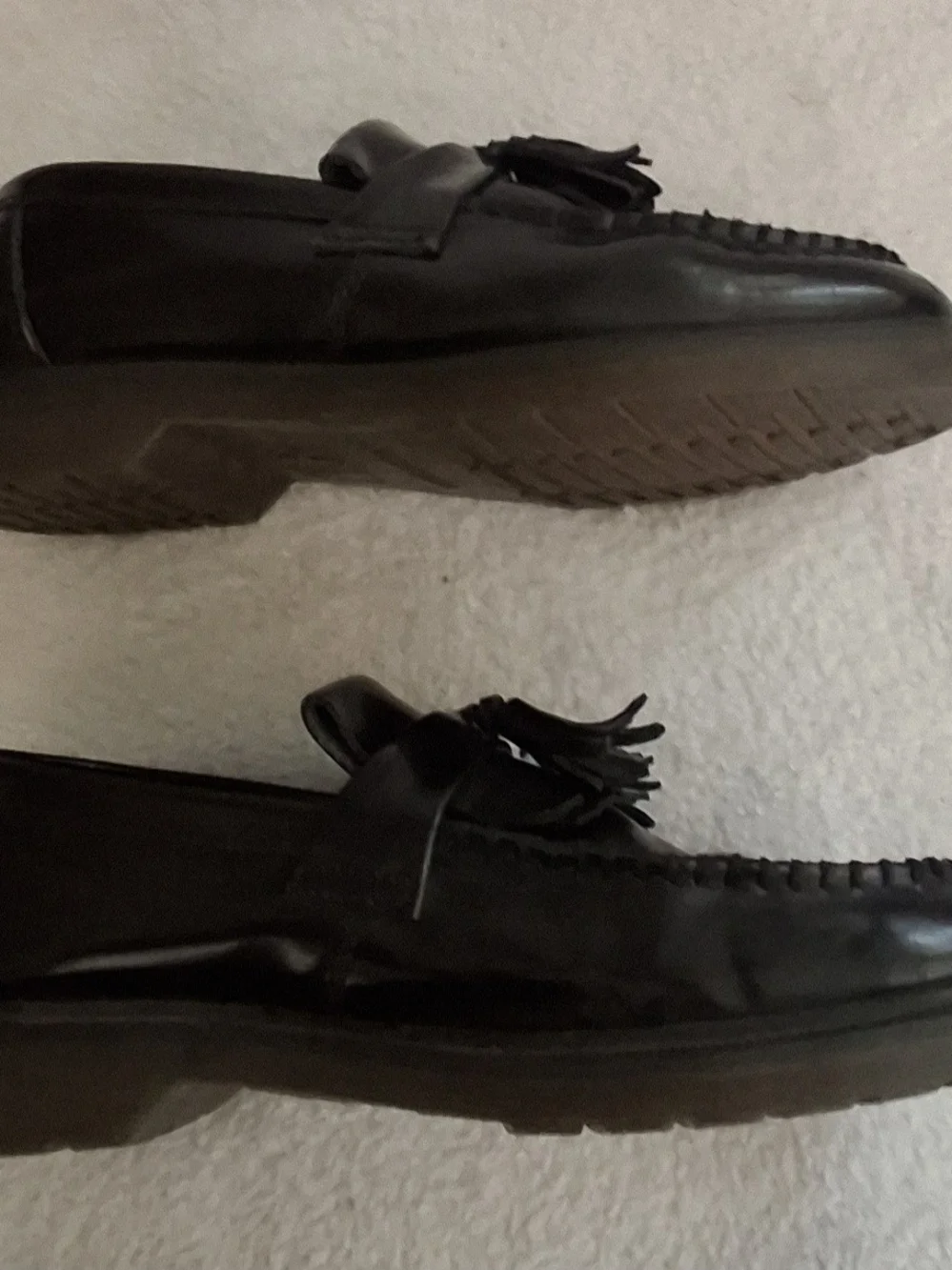 Dr. Martens Adrian Tassel Loafer Men10 Black Smooth Leather Casual Shoes Eby3417